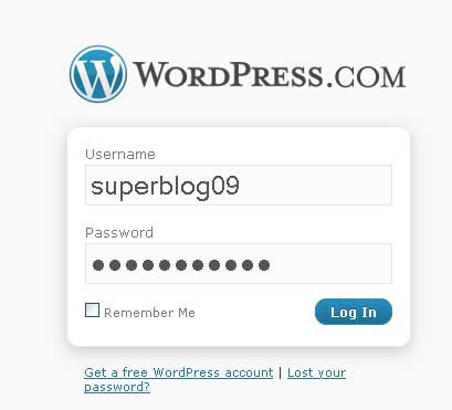 wordpress logare