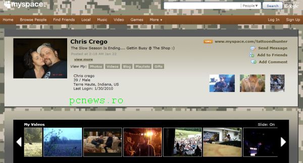 Christopher Keith Crego myspace