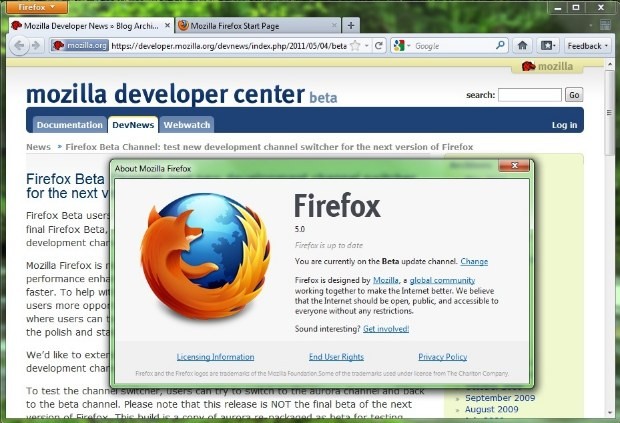 Firefox 5 beta 