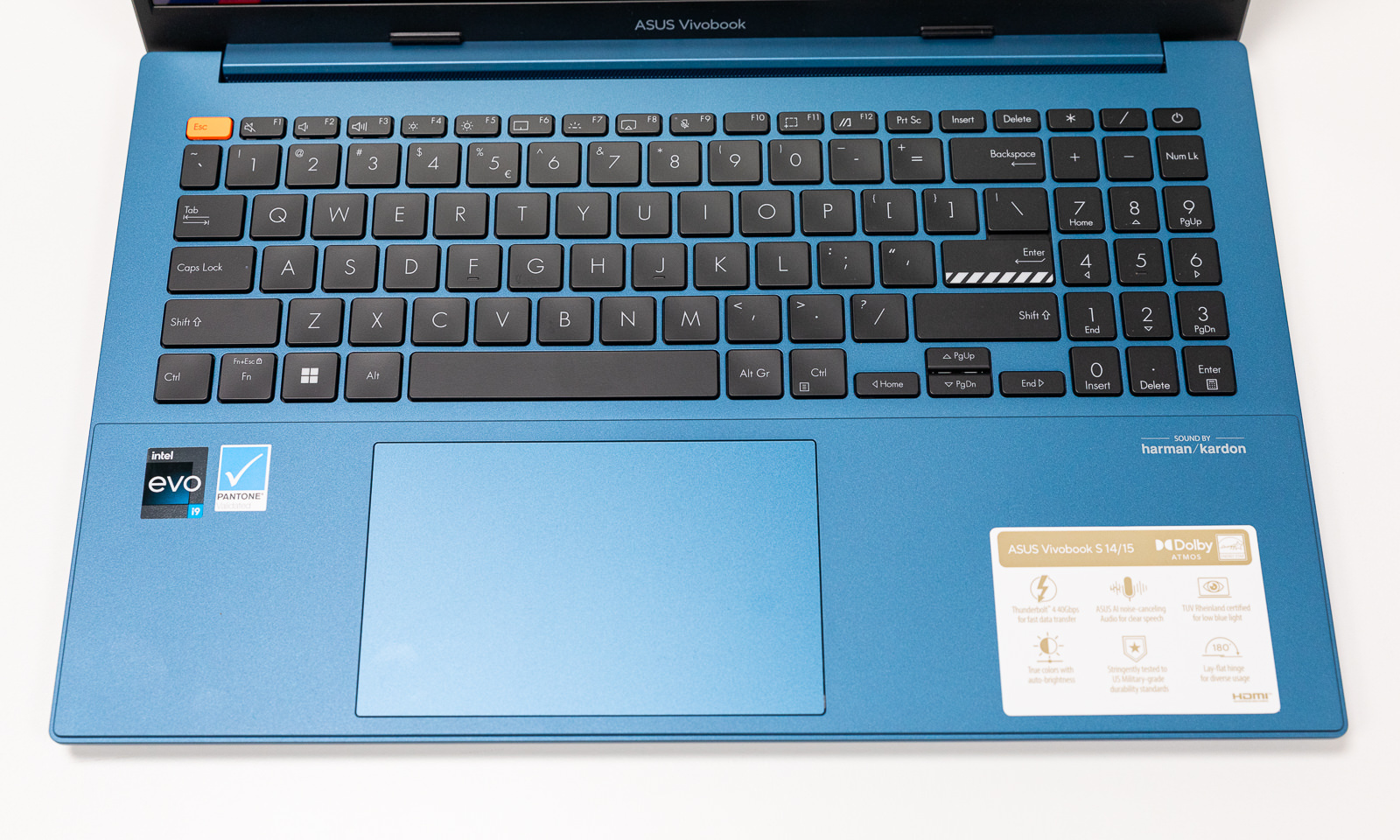 Tastatura ergonomică a lui Vivobook S 15 OLED (S5504)