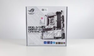 Cutia în care vine placa de bază ROG Strix B860-G Gaming WiFi